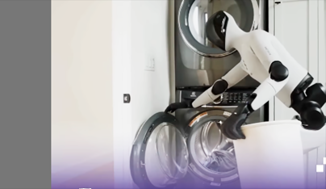 Robot sedang mencuci baju/Foto: tangkap layar